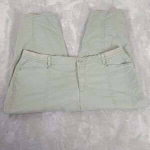 Croft Barrow Womens Pants 18 Plus Capri Green Lightweight Comfy Casual GRE38E